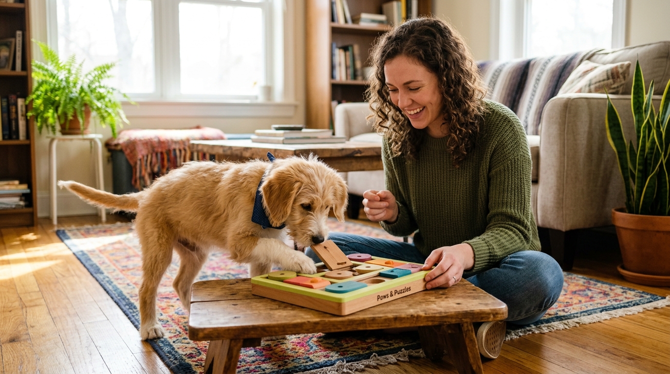 Puppy training mental tasks